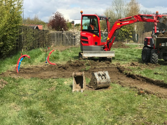 Excavation et décaissement de sol dans le 78